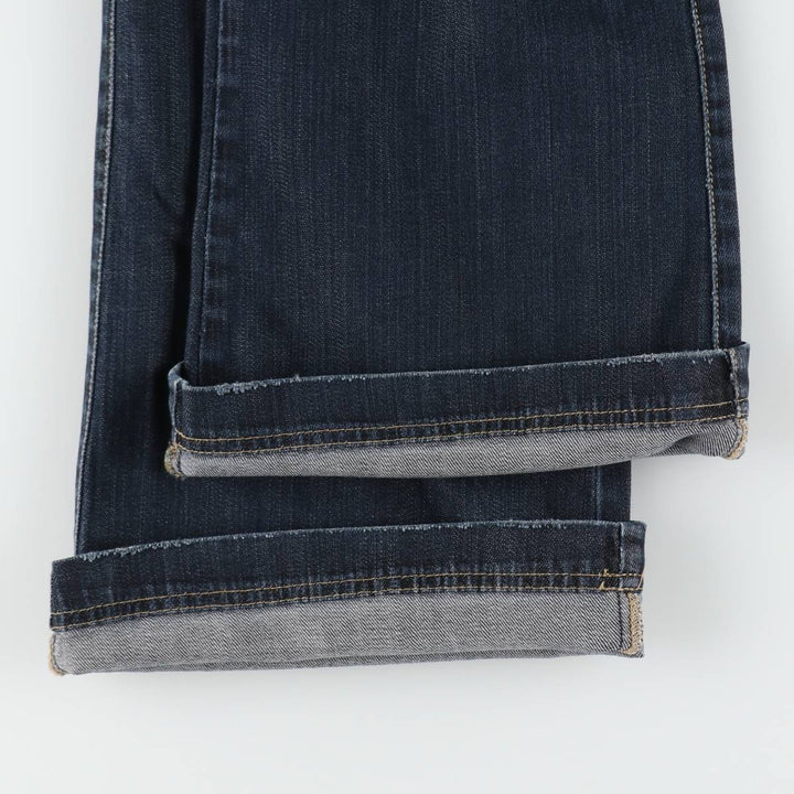MISS DENIM MERIT Flare Cut Denim Pants, Women's Size L (equivalent to W30) cotton Navy blue Vintage Second Hand