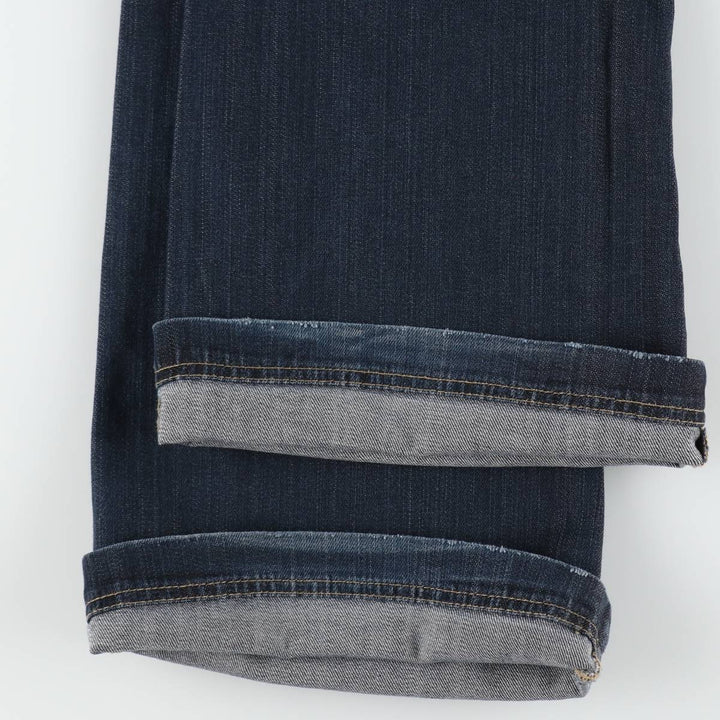 MISS DENIM MERIT Flare Cut Denim Pants, Women's Size L (equivalent to W30) cotton Navy blue Vintage Second Hand