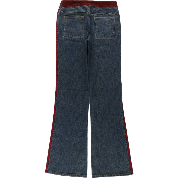 ub jeans flared denim pants, women's size L (equivalent to W29). cotton Navy blue Vintage Second Hand