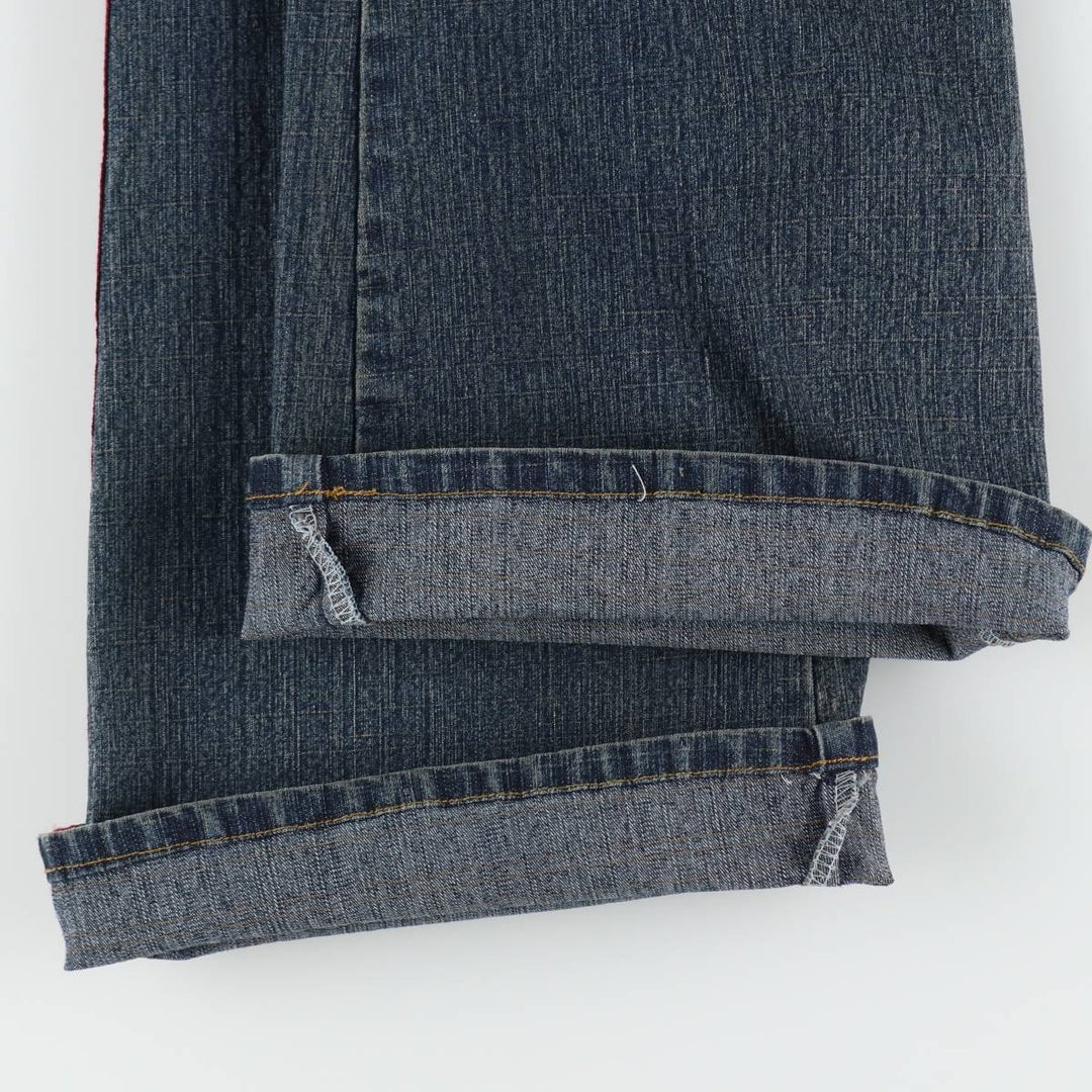 ub jeans flared denim pants, women's size L (equivalent to W29). cotton Navy blue Vintage Second Hand