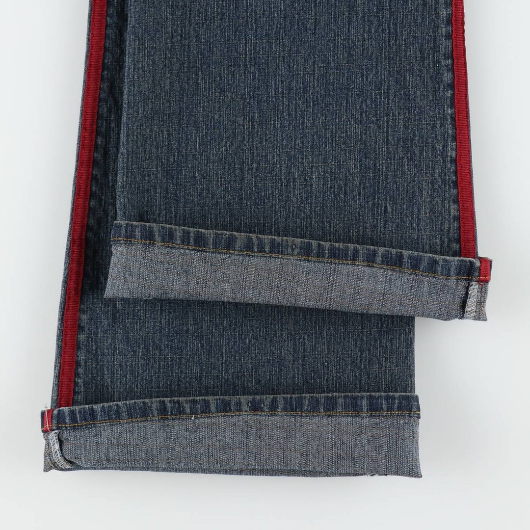 ub jeans flared denim pants, women's size L (equivalent to W29). cotton Navy blue Vintage Second Hand
