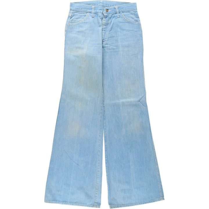 Lee bootcut denim pants, made in the USA, women's size L (equivalent to W28), vintage. cotton Blue type light blue Vintage Second Hand