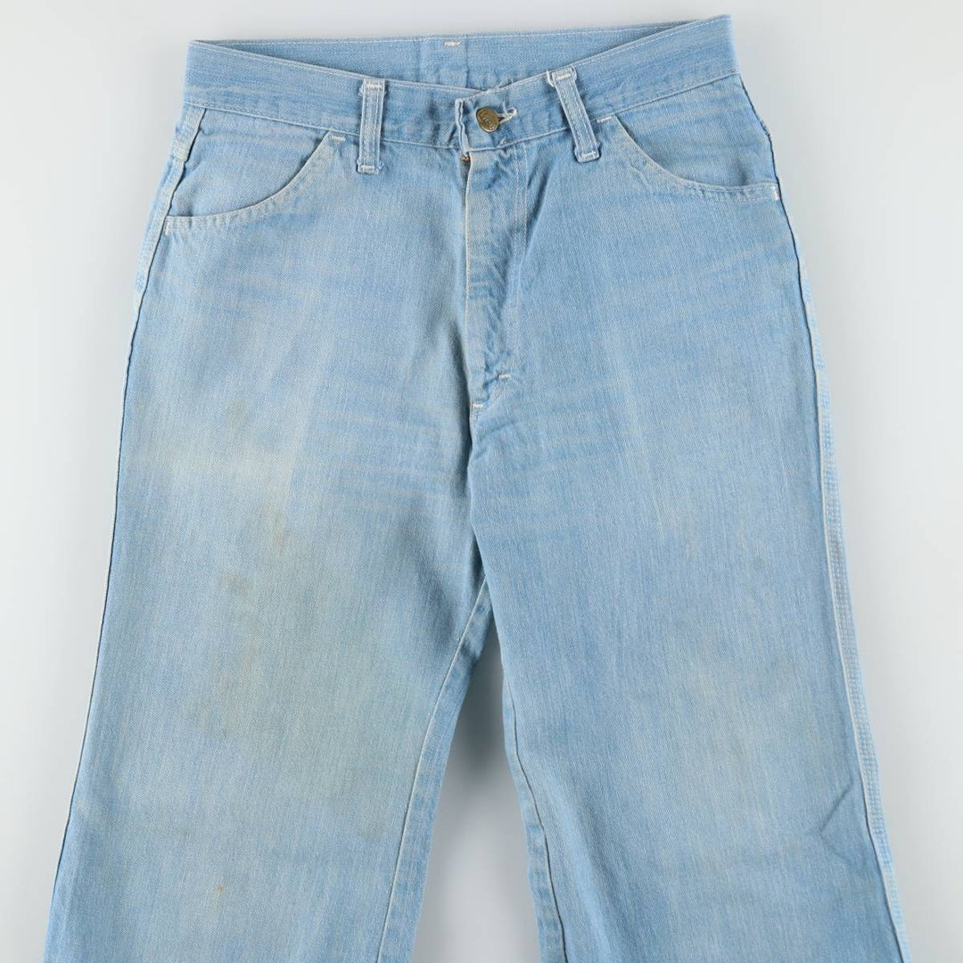 Lee bootcut denim pants, made in the USA, women's size L (equivalent to W28), vintage. cotton Blue type light blue Vintage Second Hand