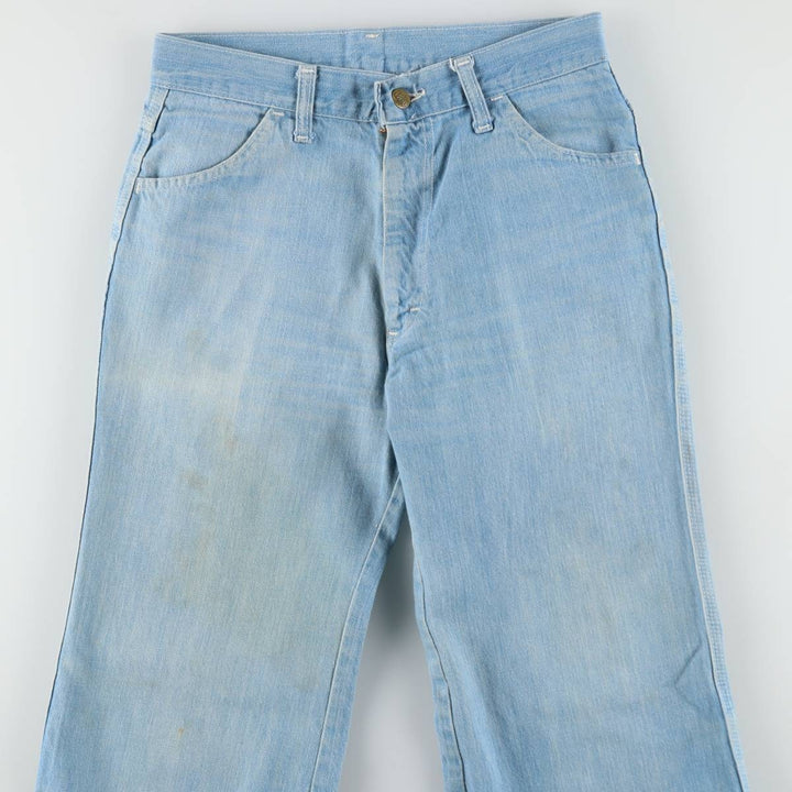 Lee bootcut denim pants, made in the USA, women's size L (equivalent to W28), vintage. cotton Blue type light blue Vintage Second Hand