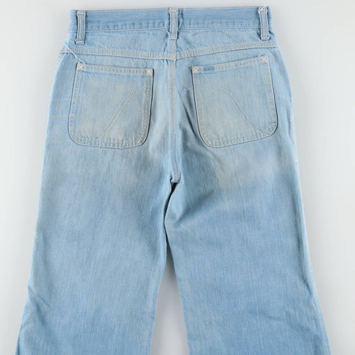 Lee bootcut denim pants, made in the USA, women's size L (equivalent to W28), vintage. cotton Blue type light blue Vintage Second Hand