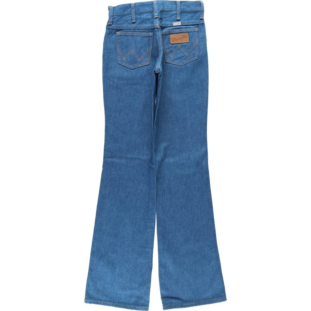 1970'S Wrangler NO-FAULT DENIMS Bootcut Denim Pants, Made in USA, Women's Size M (W26 equivalent), Vintage unclear blue type Vintage Second Hand