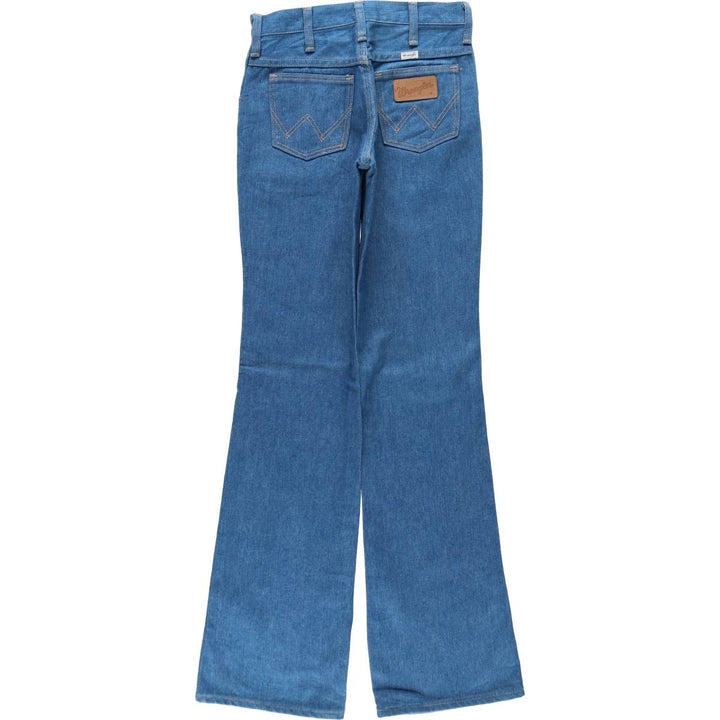 1970'S Wrangler NO-FAULT DENIMS Bootcut Denim Pants, Made in USA, Women's Size M (W26 equivalent), Vintage unclear blue type Vintage Second Hand