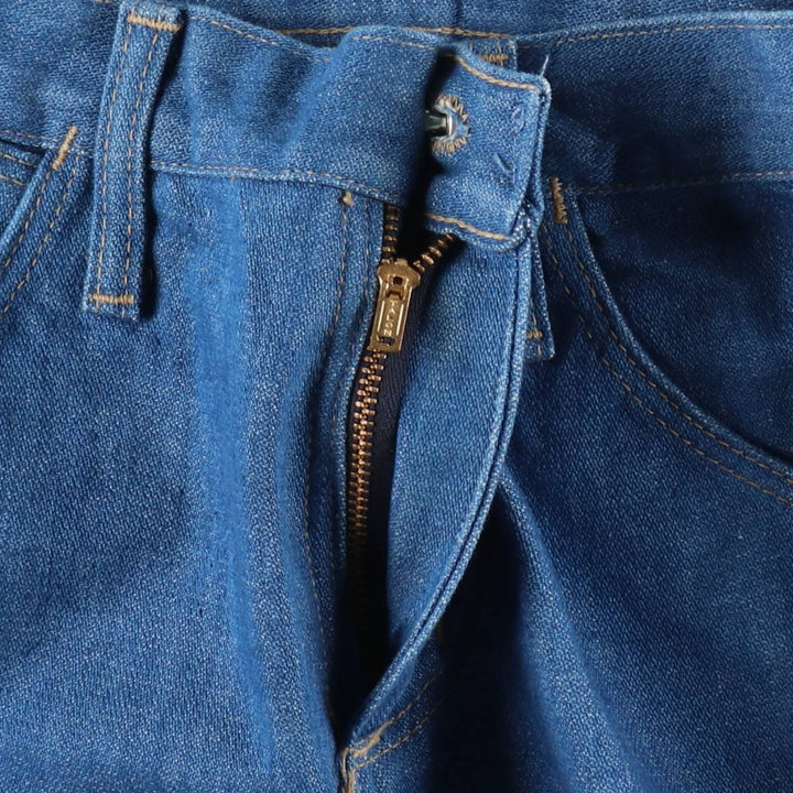 1970'S Wrangler NO-FAULT DENIMS Bootcut Denim Pants, Made in USA, Women's Size M (W26 equivalent), Vintage unclear blue type Vintage Second Hand