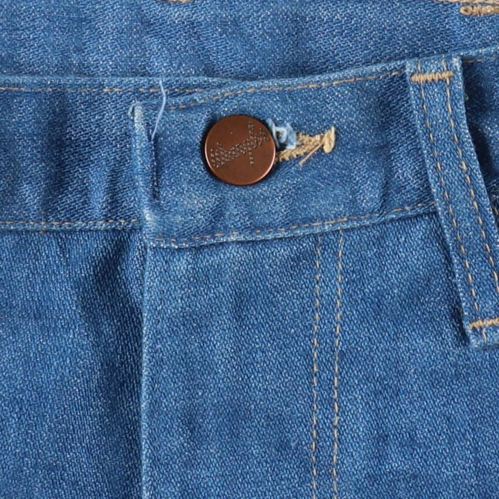 1970'S Wrangler NO-FAULT DENIMS Bootcut Denim Pants, Made in USA, Women's Size M (W26 equivalent), Vintage unclear blue type Vintage Second Hand