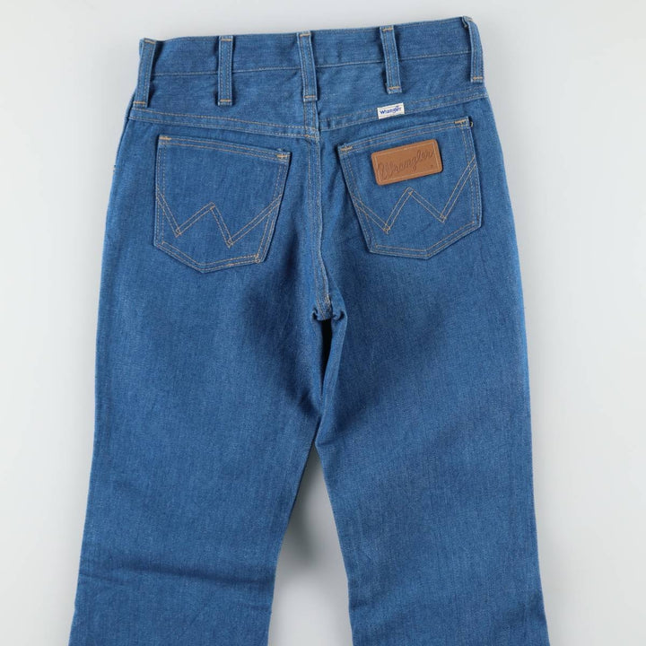 1970'S Wrangler NO-FAULT DENIMS Bootcut Denim Pants, Made in USA, Women's Size M (W26 equivalent), Vintage unclear blue type Vintage Second Hand