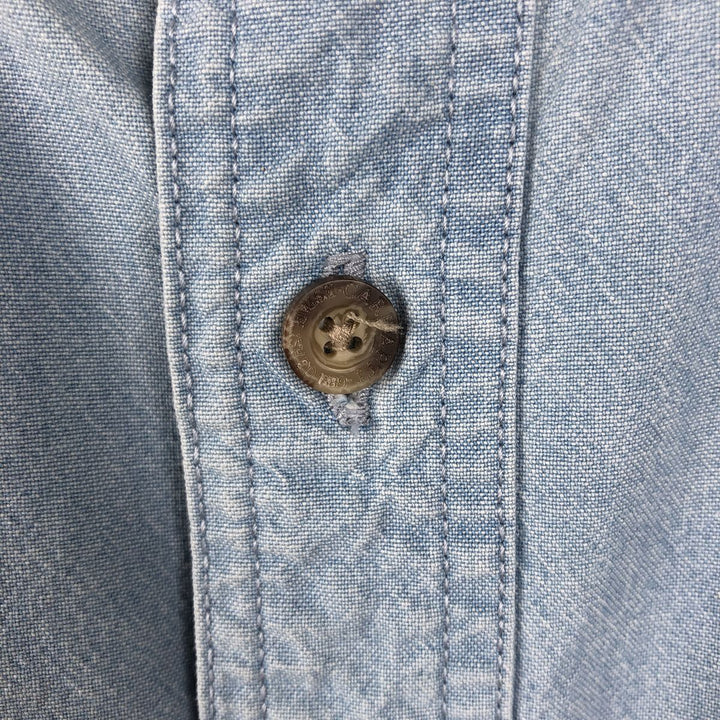 Carhartt button-down short-sleeve work shirt, men's size L cotton Blue type light blue Vintage Second Hand