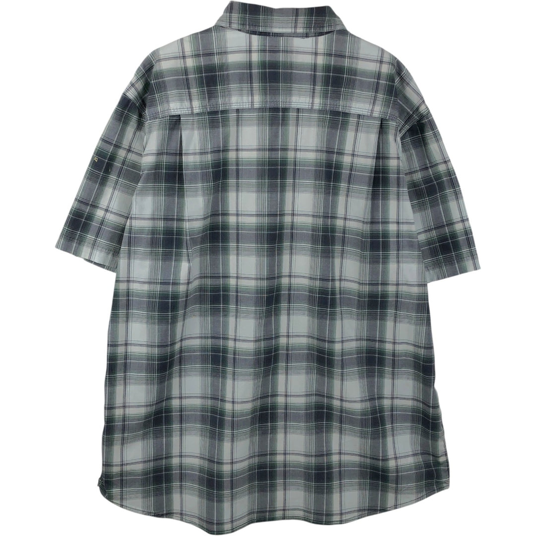 Carhartt RELAXED FIT Check Pattern Short Sleeve Work Shirt Men's XL cotton gray type Vintage Second Hand