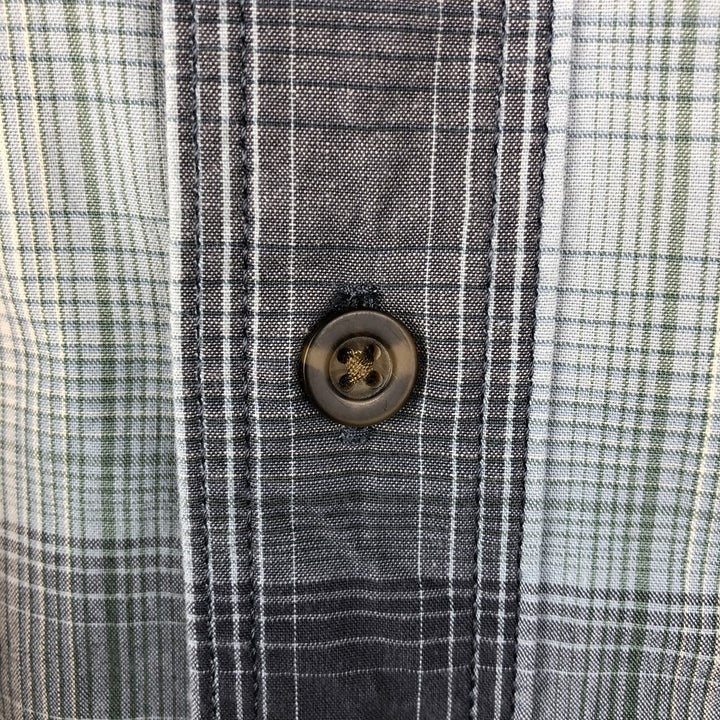 Carhartt Relaxed Fit Ombre Check Button-Down Short Sleeve Work Shirt, Men's Size L cotton ivory Vintage Second Hand