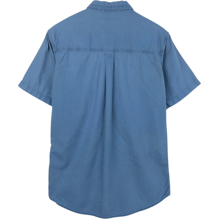 Carhartt Short-Sleeve Work Shirt, Men's Size S (approx.) cotton Blue type light blue Vintage Second Hand