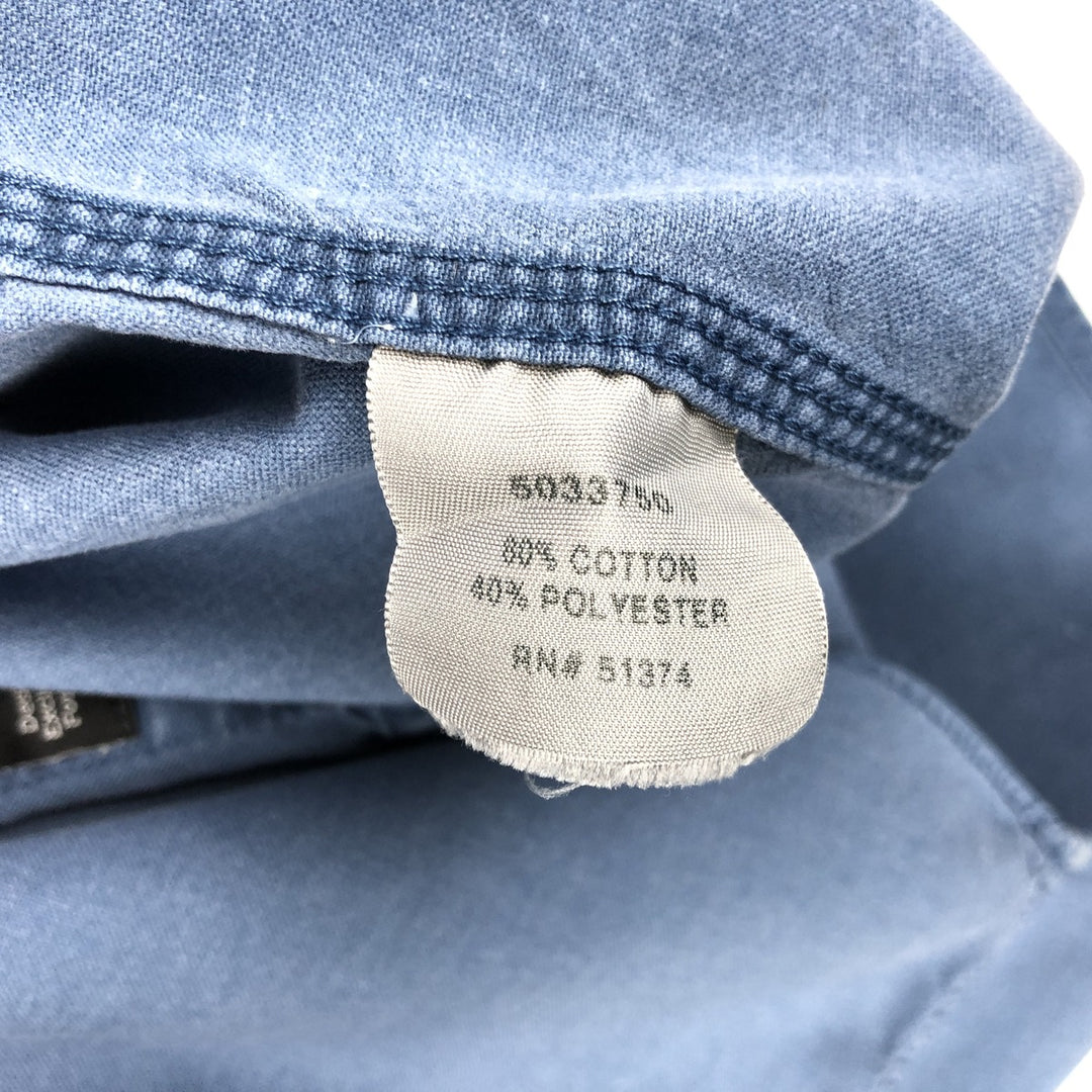 Carhartt Short-Sleeve Work Shirt, Men's Size S (approx.) cotton Blue type light blue Vintage Second Hand