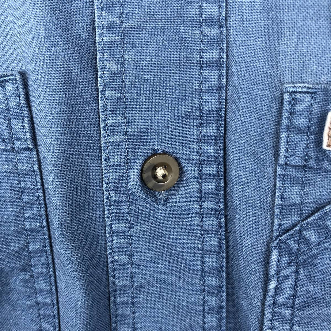 Carhartt Short-Sleeve Work Shirt, Men's Size S (approx.) cotton Blue type light blue Vintage Second Hand