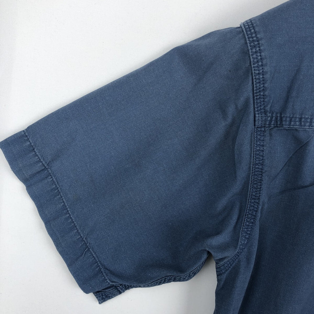 Carhartt Short-Sleeve Work Shirt, Men's Size S (approx.) cotton Blue type light blue Vintage Second Hand