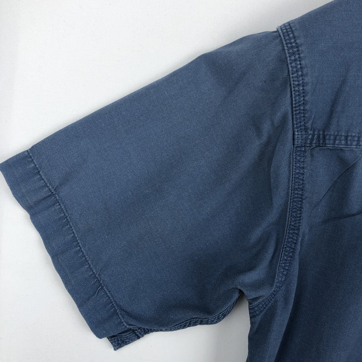 Carhartt Short-Sleeve Work Shirt, Men's Size S (approx.) cotton Blue type light blue Vintage Second Hand