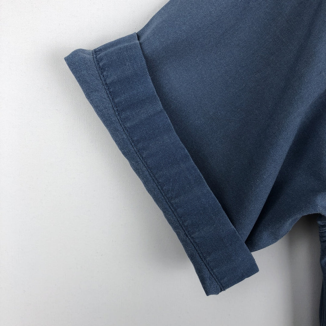 Carhartt Short-Sleeve Work Shirt, Men's Size S (approx.) cotton Blue type light blue Vintage Second Hand