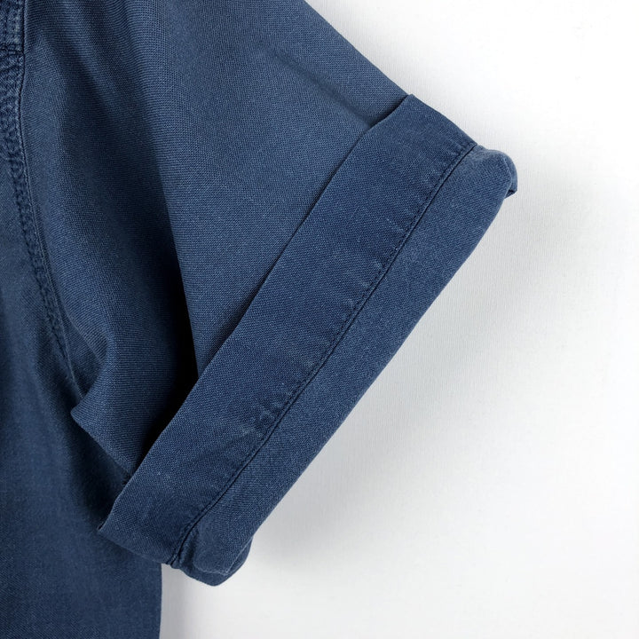 Carhartt Short-Sleeve Work Shirt, Men's Size S (approx.) cotton Blue type light blue Vintage Second Hand