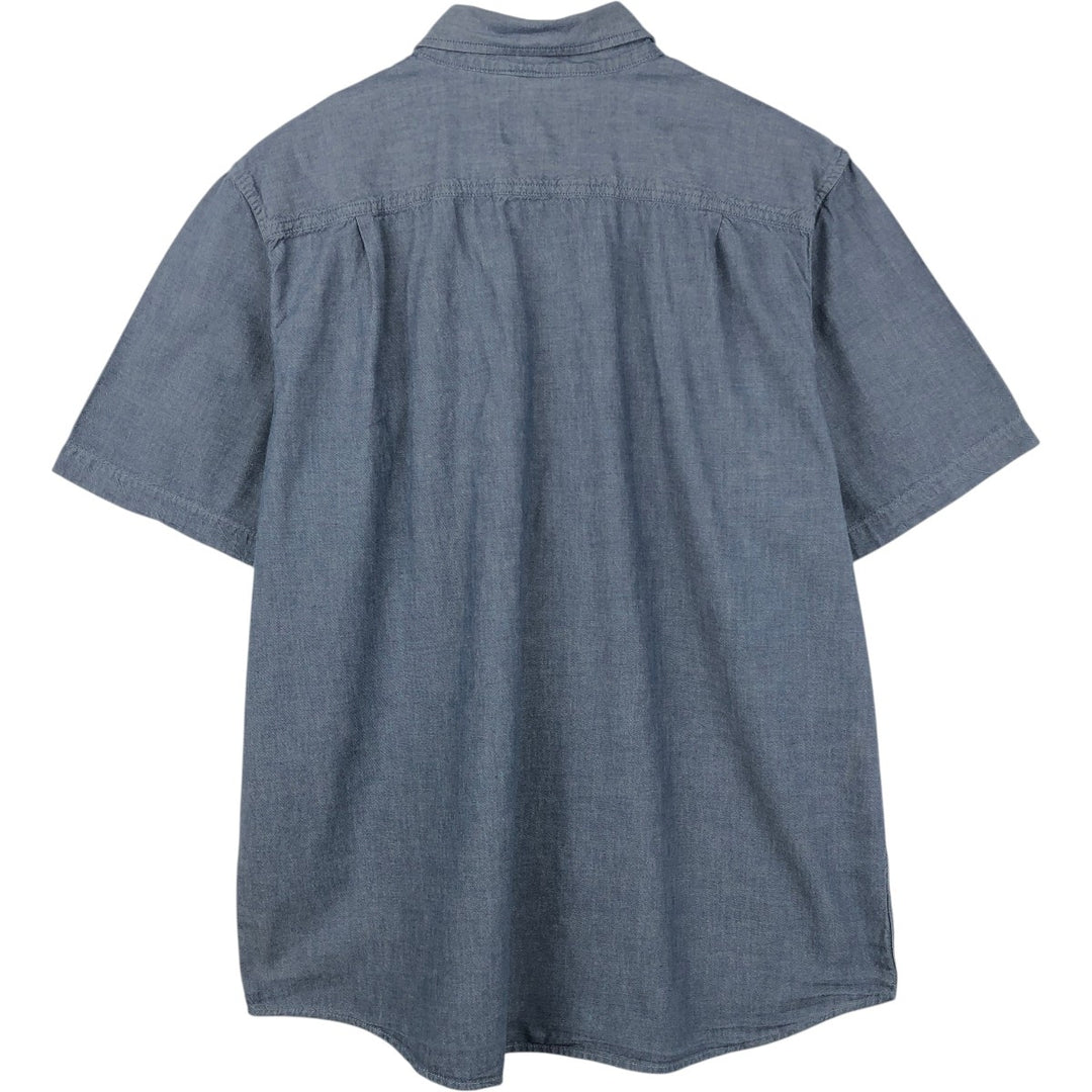 Carhartt Loose Fit Button-Down Short Sleeve Work Shirt, Men's Size L cotton Blue type light blue Vintage Second Hand