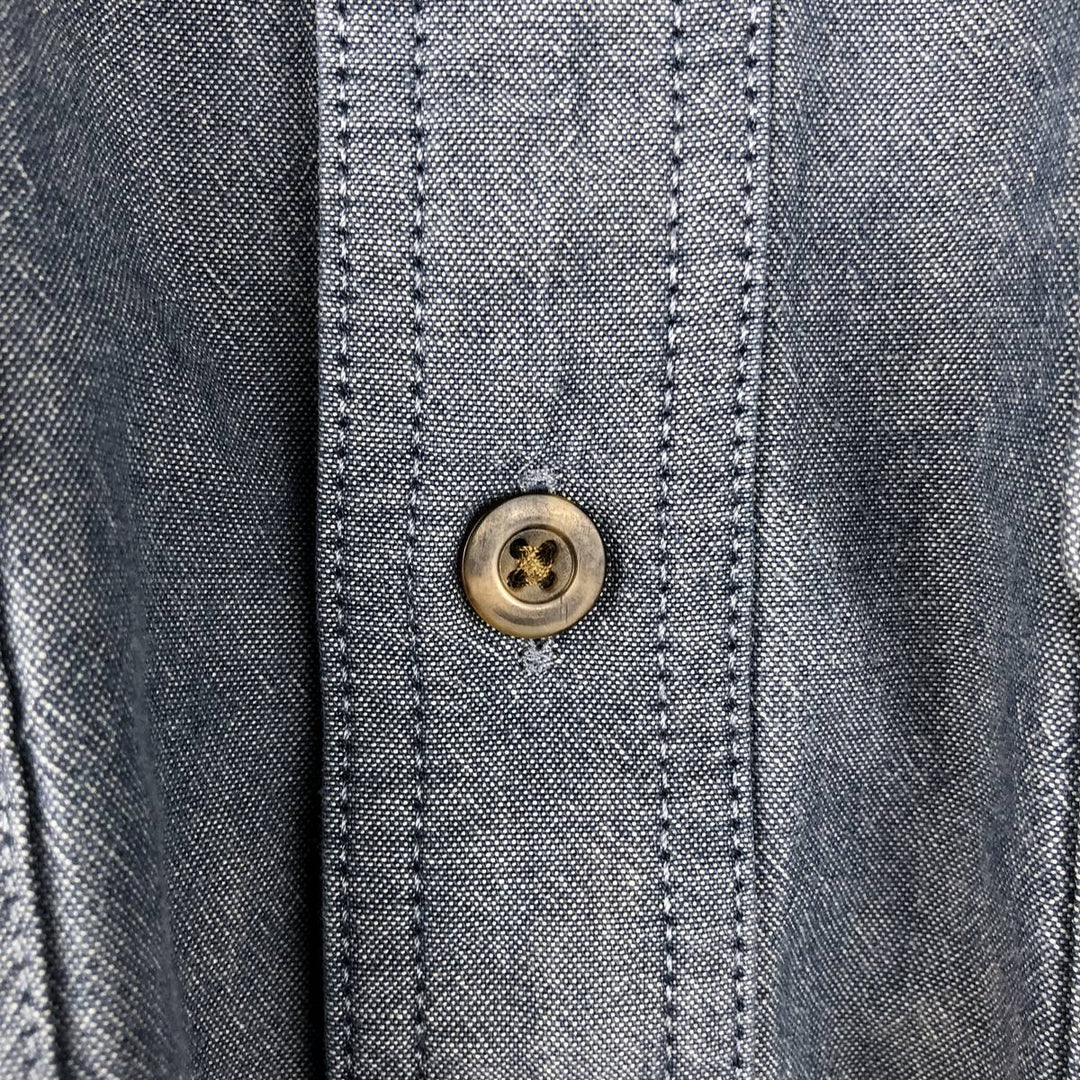 Carhartt Loose Fit Button-Down Short Sleeve Work Shirt, Men's Size L cotton Blue type light blue Vintage Second Hand
