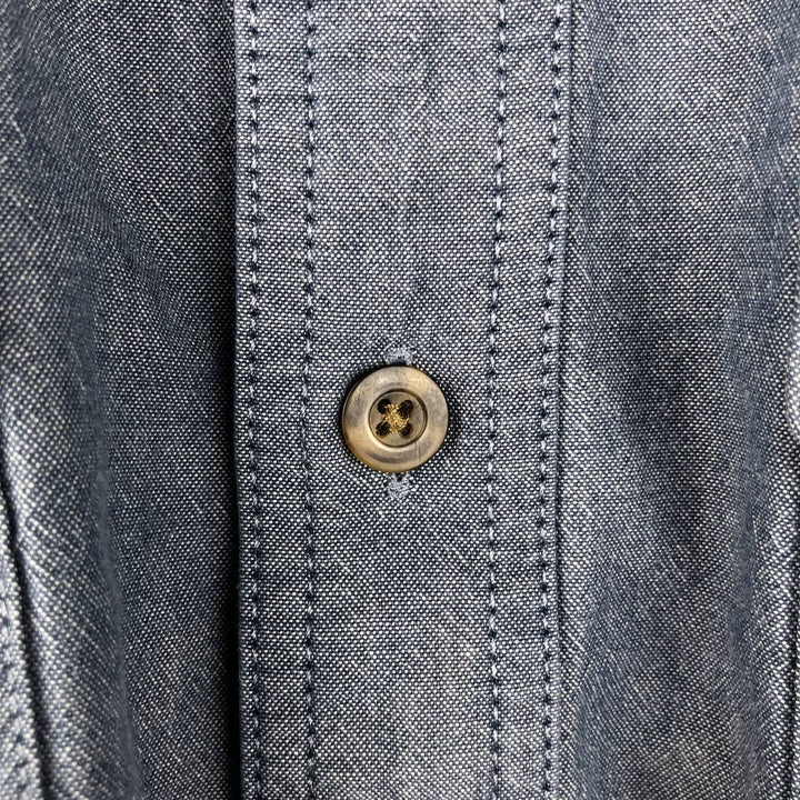 Carhartt Loose Fit Button-Down Short Sleeve Work Shirt, Men's Size L cotton Blue type light blue Vintage Second Hand