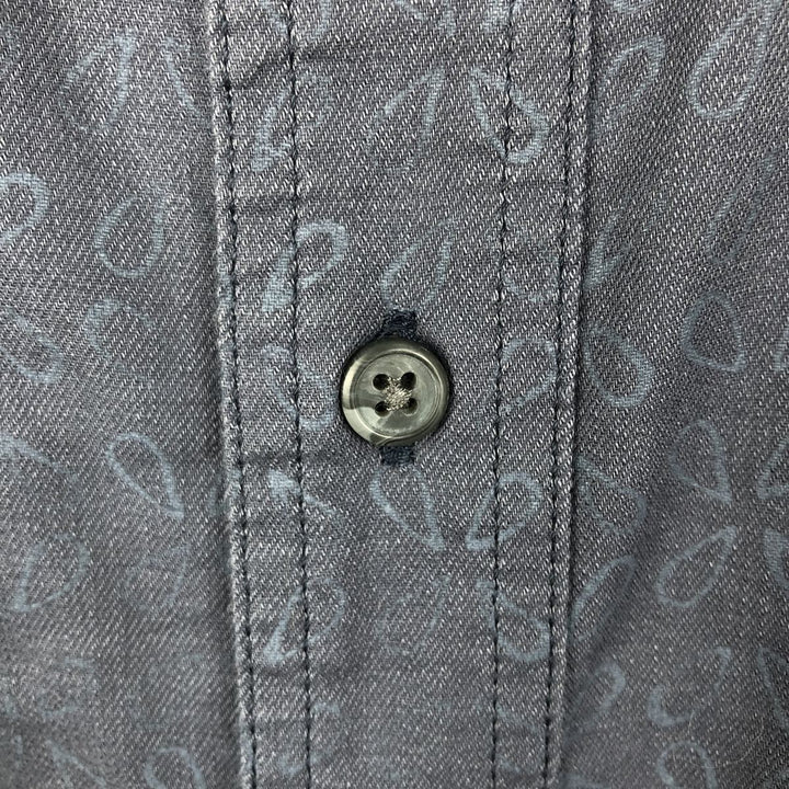Carhartt Relaxed Fit Rugged Flex All-Over Print Short-Sleeve Work Shirt, Men's Size M (approx.) cotton navy blue type Vintage Second Hand