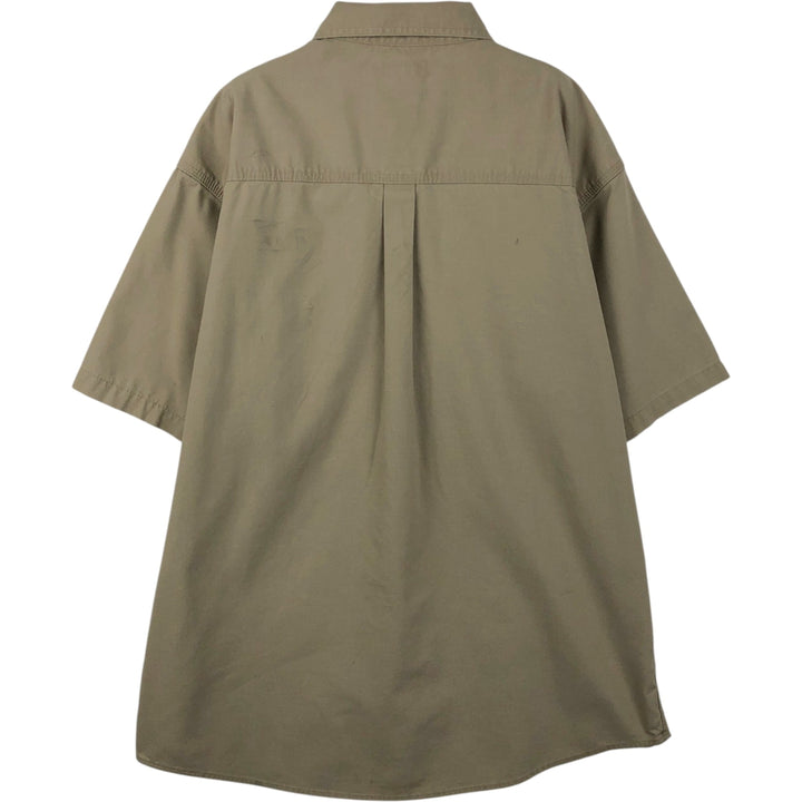 Carhartt McClelland Air Conditioning Advertising Short-Sleeve Work Shirt, Men's Size XL (approx.) cotton Beige type Vintage Second Hand