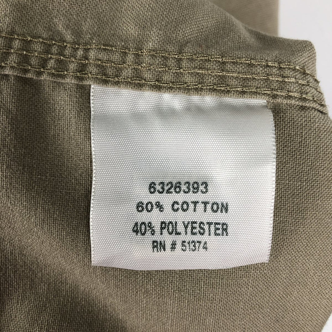 Carhartt McClelland Air Conditioning Advertising Short-Sleeve Work Shirt, Men's Size XL (approx.) cotton Beige type Vintage Second Hand