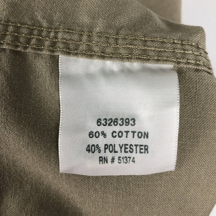 Carhartt McClelland Air Conditioning Advertising Short-Sleeve Work Shirt, Men's Size XL (approx.) cotton Beige type Vintage Second Hand