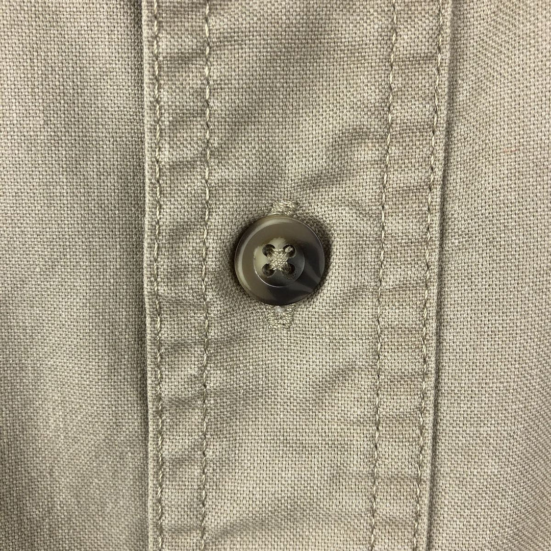 Carhartt McClelland Air Conditioning Advertising Short-Sleeve Work Shirt, Men's Size XL (approx.) cotton Beige type Vintage Second Hand