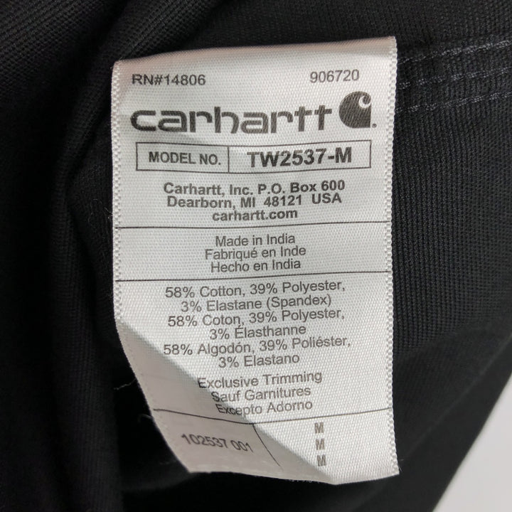 Carhartt Relaxed Fit Rugged Flex Button-Down Short-Sleeve Work Shirt (Men's Size M) cotton black type Vintage Second Hand