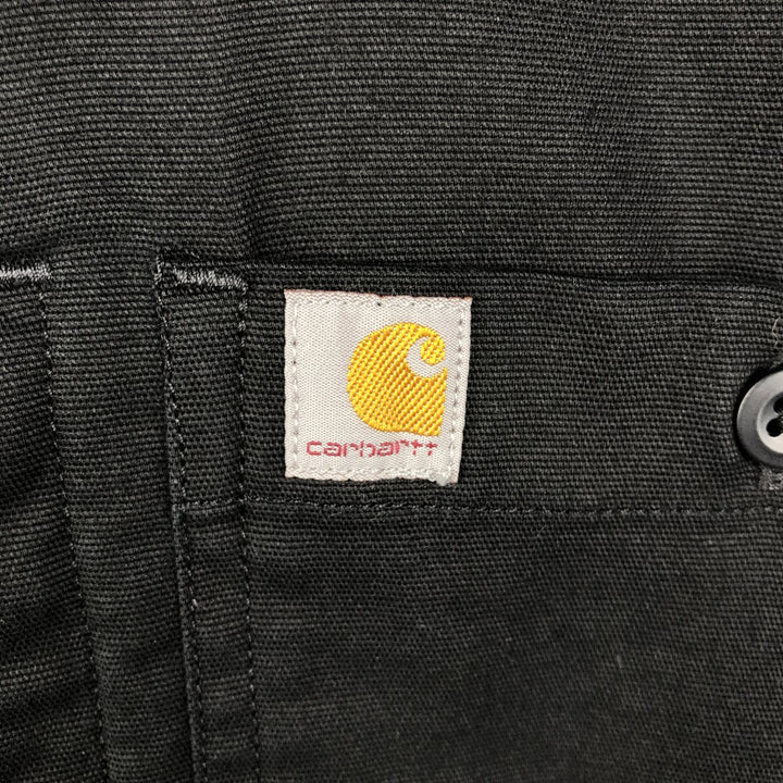 Carhartt Relaxed Fit Rugged Flex Button-Down Short-Sleeve Work Shirt (Men's Size M) cotton black type Vintage Second Hand