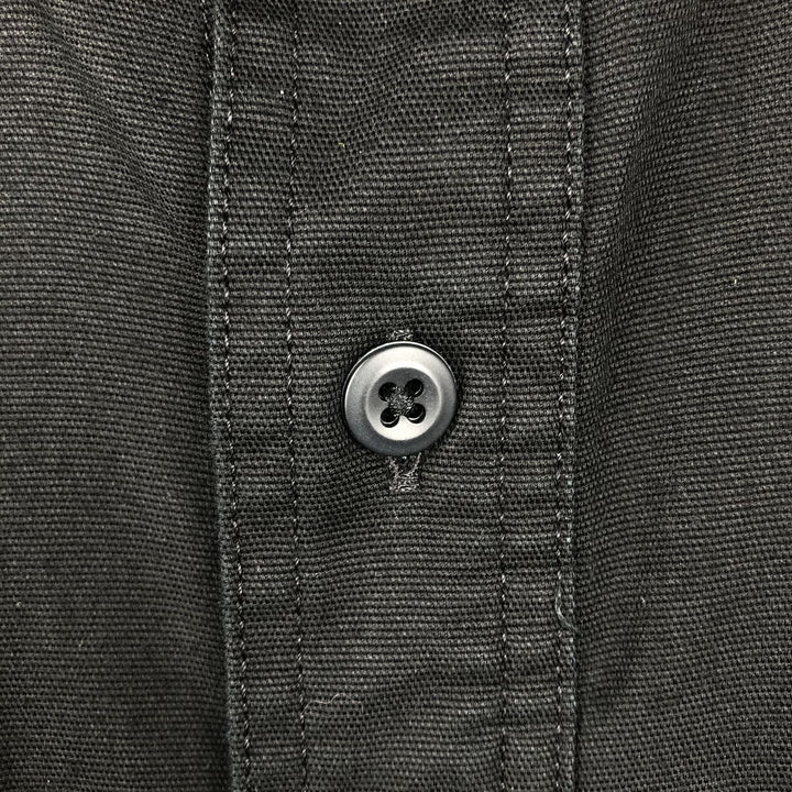 Carhartt Relaxed Fit Rugged Flex Button-Down Short-Sleeve Work Shirt (Men's Size M) cotton black type Vintage Second Hand