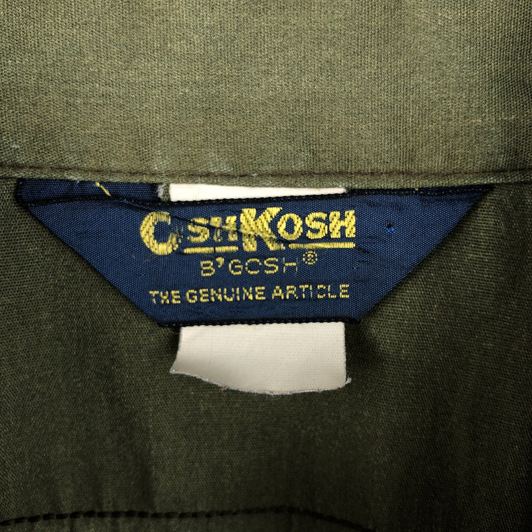 80'S Osh Kosh Short-Sleeve Work Shirt, Men's Size M (approx.), Vintage unclear Khaki type Vintage Second Hand