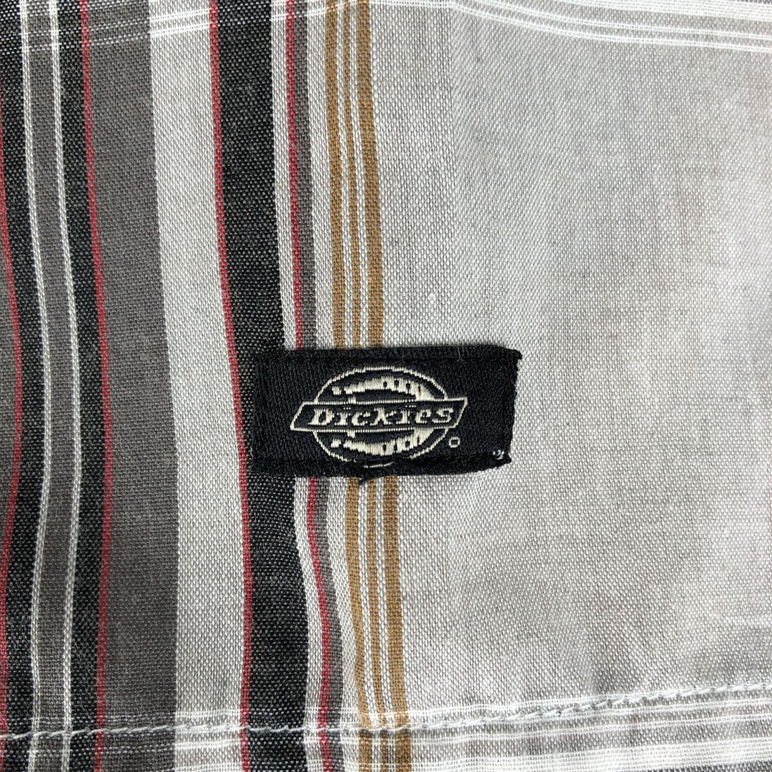 Dickies Check Pattern Short-Sleeve Western Shirt, Men's Size M (approx.) cotton gray type Vintage Second Hand