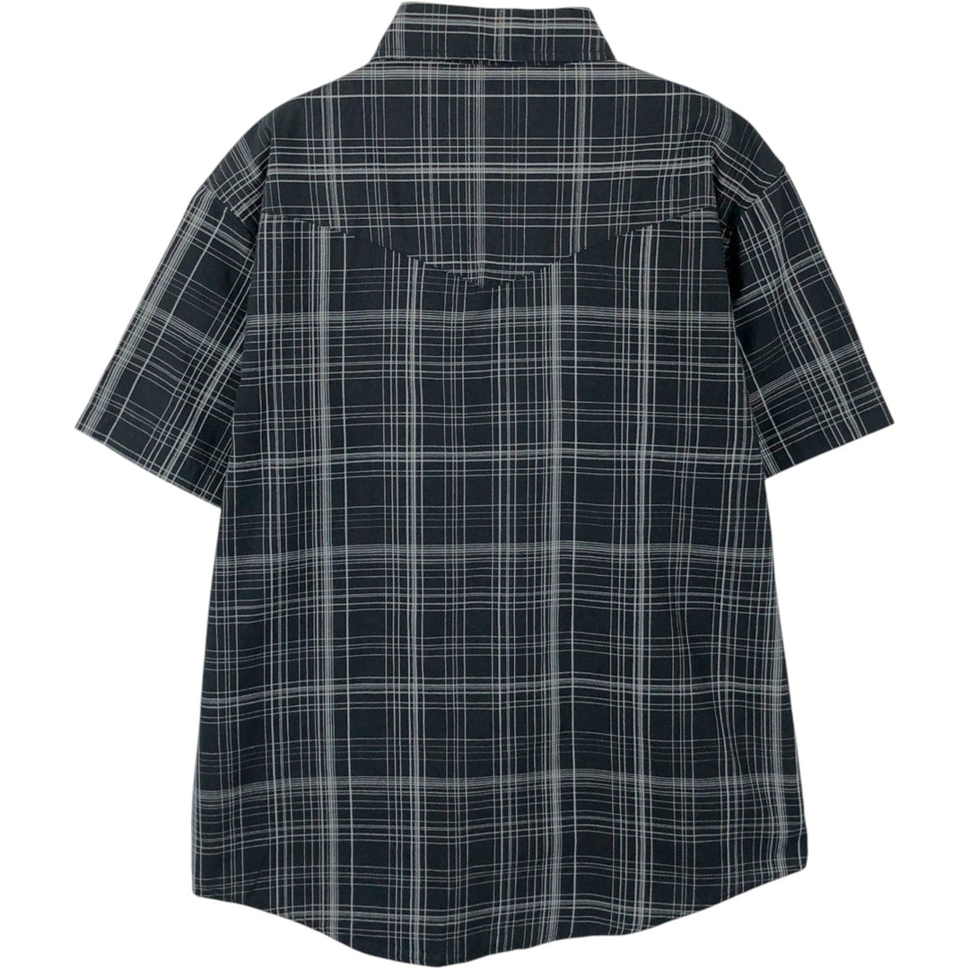 Dickies Check Pattern Short-Sleeve Western Shirt, Men's Size M (approx.) cotton black type Vintage Second Hand