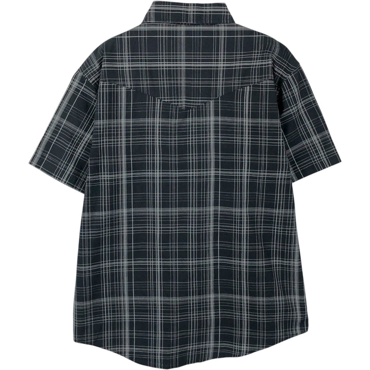 Dickies Check Pattern Short-Sleeve Western Shirt, Men's Size M (approx.) cotton black type Vintage Second Hand