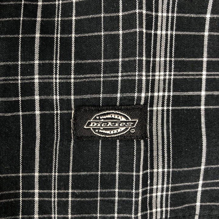 Dickies Check Pattern Short-Sleeve Western Shirt, Men's Size M (approx.) cotton black type Vintage Second Hand