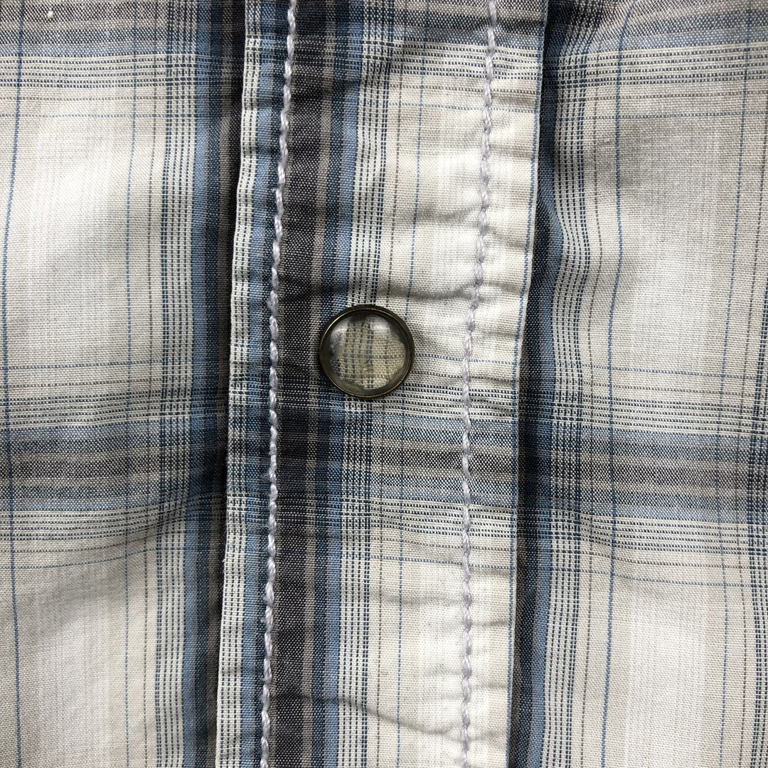 Dickies Check Pattern Short-Sleeve Western Shirt, Men's Size XL (approx.) unclear gray type Vintage Second Hand