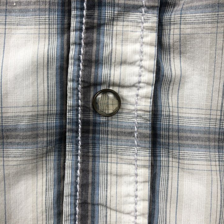 Dickies Check Pattern Short-Sleeve Western Shirt, Men's Size XL (approx.) unclear gray type Vintage Second Hand
