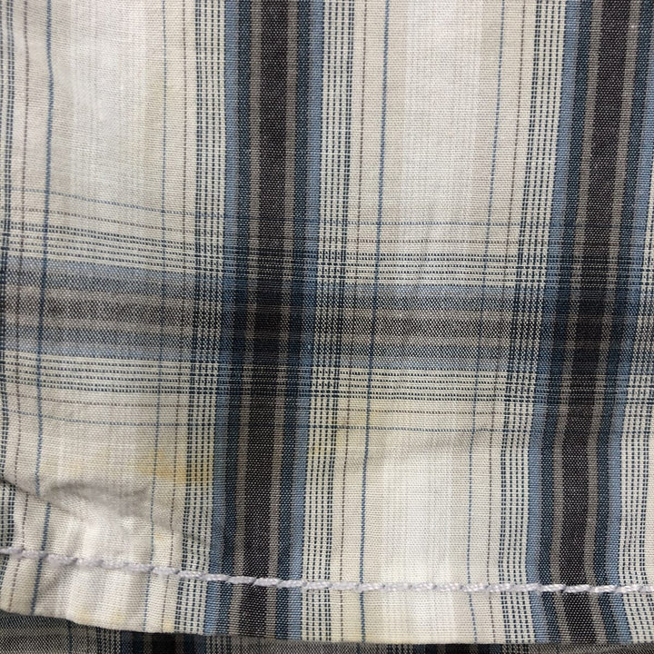 Dickies Check Pattern Short-Sleeve Western Shirt, Men's Size XL (approx.) unclear gray type Vintage Second Hand