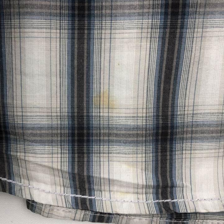 Dickies Check Pattern Short-Sleeve Western Shirt, Men's Size XL (approx.) unclear gray type Vintage Second Hand
