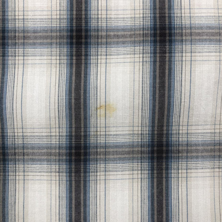Dickies Check Pattern Short-Sleeve Western Shirt, Men's Size XL (approx.) unclear gray type Vintage Second Hand