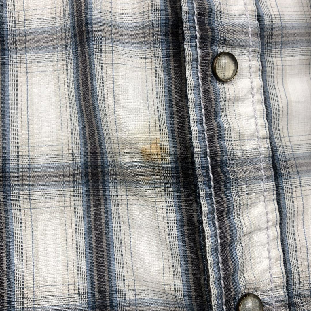 Dickies Check Pattern Short-Sleeve Western Shirt, Men's Size XL (approx.) unclear gray type Vintage Second Hand
