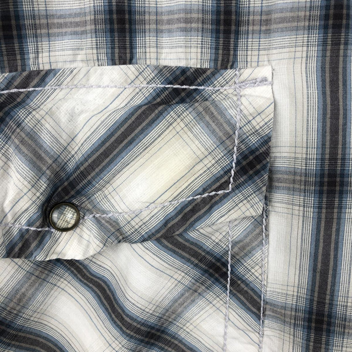 Dickies Check Pattern Short-Sleeve Western Shirt, Men's Size XL (approx.) unclear gray type Vintage Second Hand