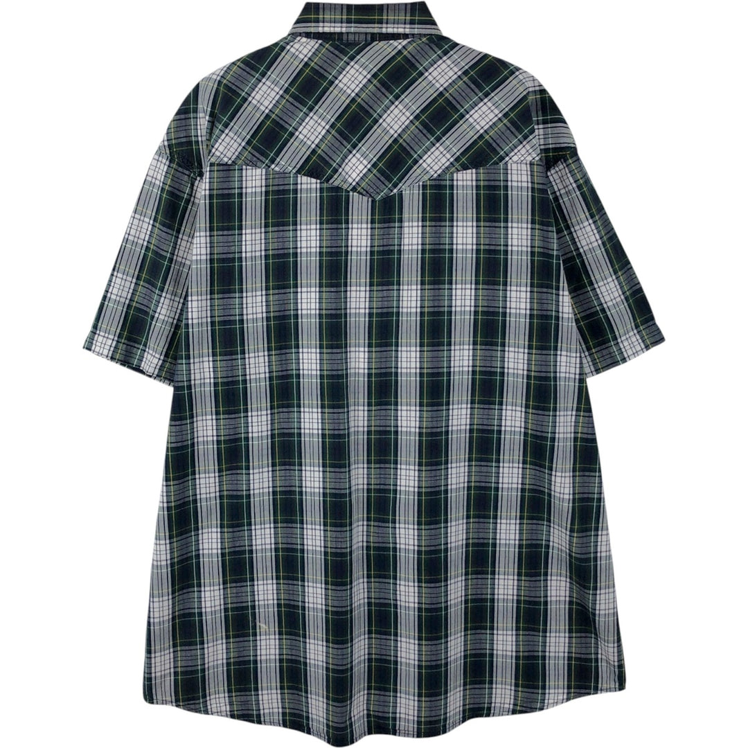 2000'S Pendleton Tartan Check Short-Sleeve Western Shirt, Men's Size L (approx.) cotton white type Vintage Second Hand