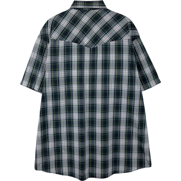 2000'S Pendleton Tartan Check Short-Sleeve Western Shirt, Men's Size L (approx.) cotton white type Vintage Second Hand
