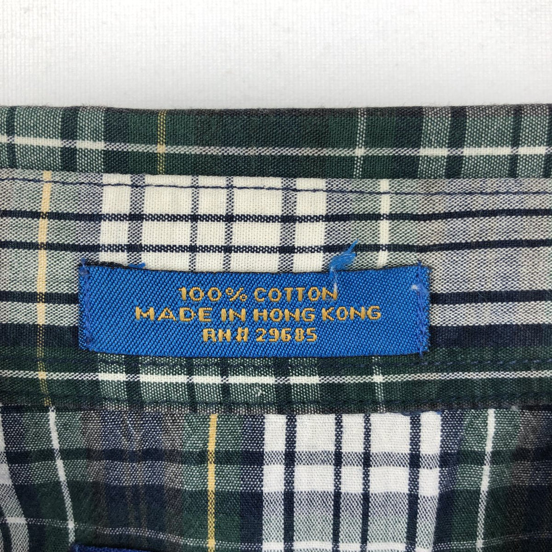 2000'S Pendleton Tartan Check Short-Sleeve Western Shirt, Men's Size L (approx.) cotton white type Vintage Second Hand